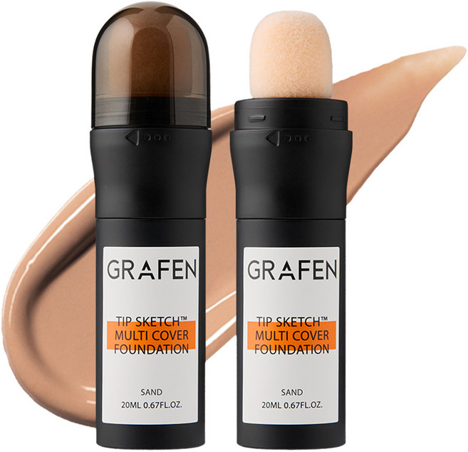 그라펜 팁 스케치 멀티 커버 파운데이션 20ml, 23호 샌드, 1개