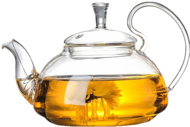 프렌치마르스 포니테일 내열 유리주전자 MMM3694, 투명, 1개, 600ml