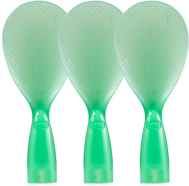 아케이바이 고급형 스탠딩 밥알 주걱, 그린, 3개
