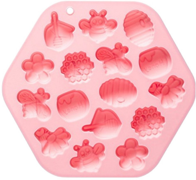 이홈베이킹 벌꿀 꽃잎 실리콘몰드 16구, 1개, 랜덤발송