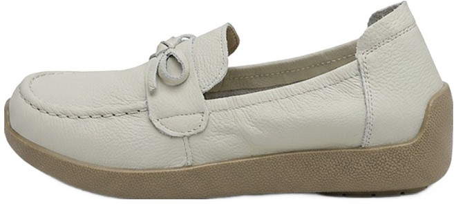 잭앤질 여성용 소가죽 베이직 라인 리본 컴포트 로퍼 JA6140