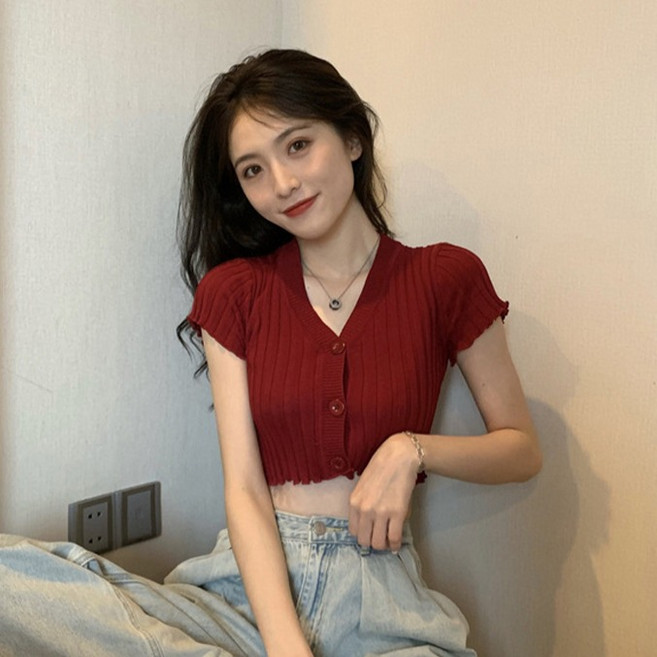 반야스토리 여성용 QQ71 버튼 니트 가디건