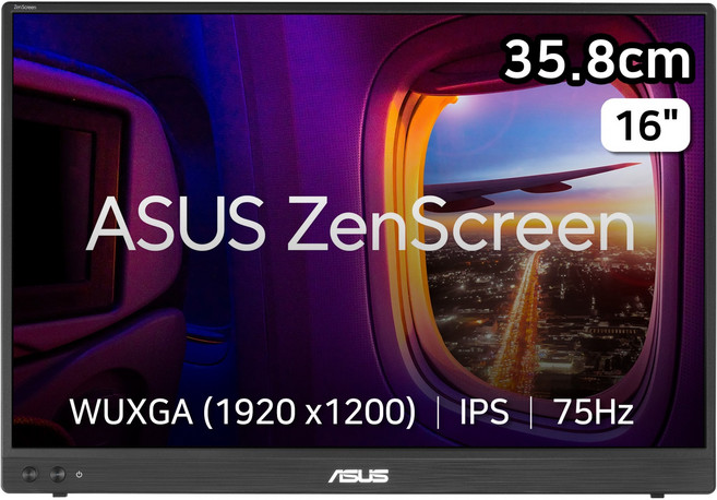 ASUS WUXGA Zenscreen 모니터, 35.8cm, MB16FC