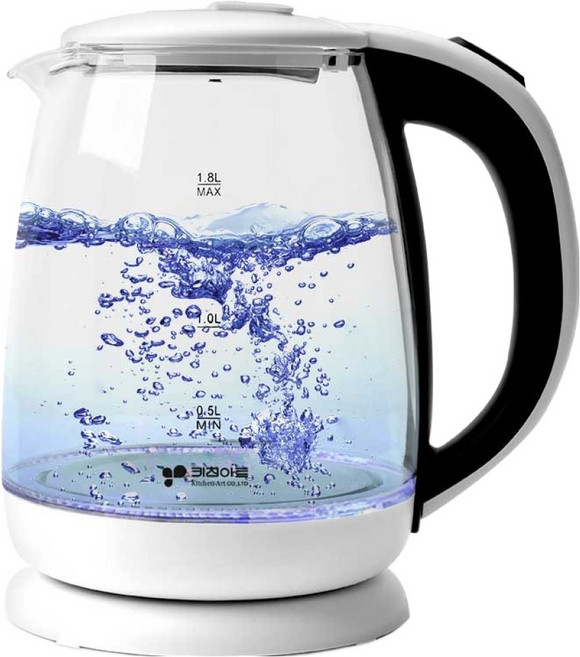 키친아트 유리 무선포트 1.8L, KAGP-1818G