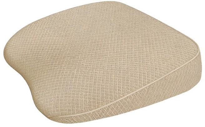 SUNORO 久坐減壓記憶棉坐墊 汽車座墊 坐墊腰靠兩用 40 x 30 x 7cm, 米色, 1個