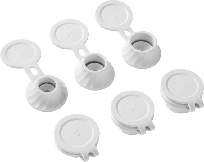 오펠리어 실리콘 거꾸로 욕실 샴푸 병마개 S + M + L 세트, 화이트, 2세트