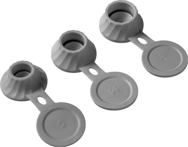 오펠리어 실리콘 거꾸로 욕실 샴푸 병마개 S + M + L 세트, 그레이, 1세트