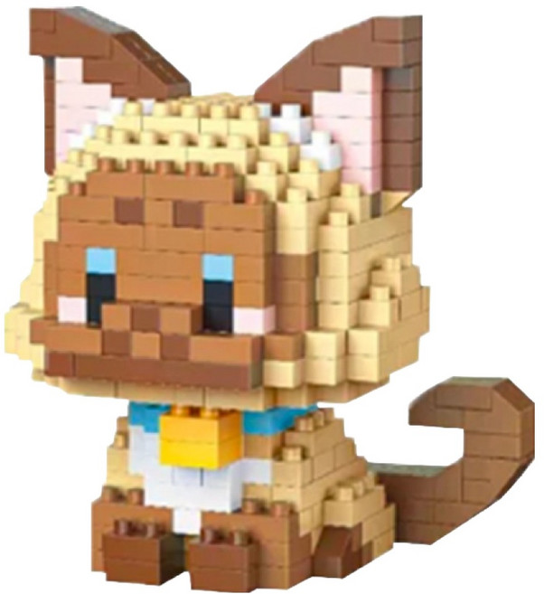 아트니즘 미니 나노 블럭 블록 동물 미니피겨, 방울고양이, 1개