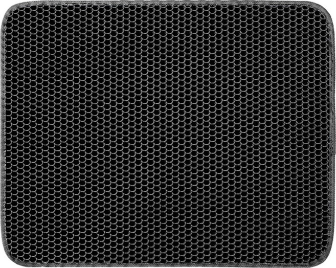 미스터추추 고양이 화장실 사막화방지 이중 벌집구조 모래매트, 블랙, 1개