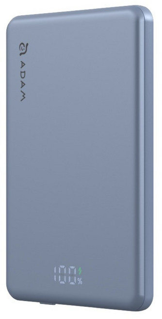 ADAM elements 亞果元素 超薄型磁吸行動電源 5000mAh Type-C, 藍色, VIONTA L5