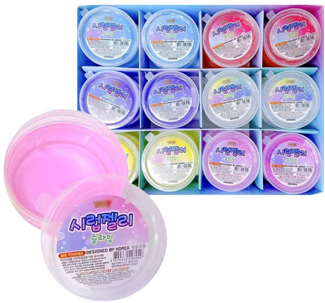 by아가플러스 컬러 시럽 미니 슬라임 6종 x 4p 세트, 분홍, 클리어, 노랑, 빨강, 파랑, 보라, 1세트