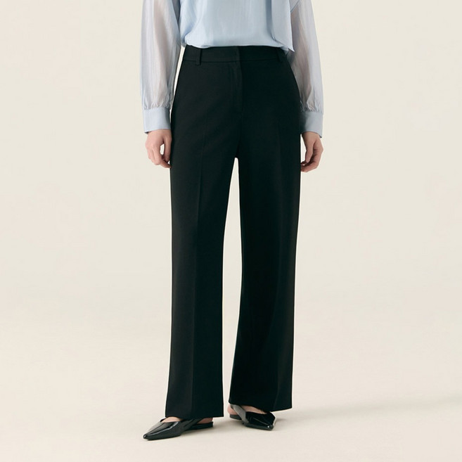 Roem 女款 短版/基本長度 全日四向彈力 直筒鬆緊帶西裝褲 RMTWG23R1