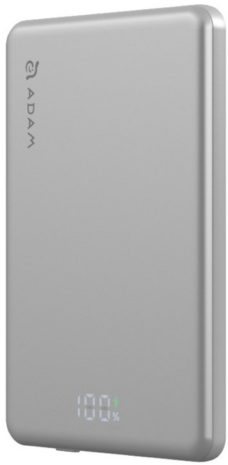 ADAM elements 亞果元素 超薄型磁吸行動電源 5000mAh Type-C, 銀色, VIONTA L5