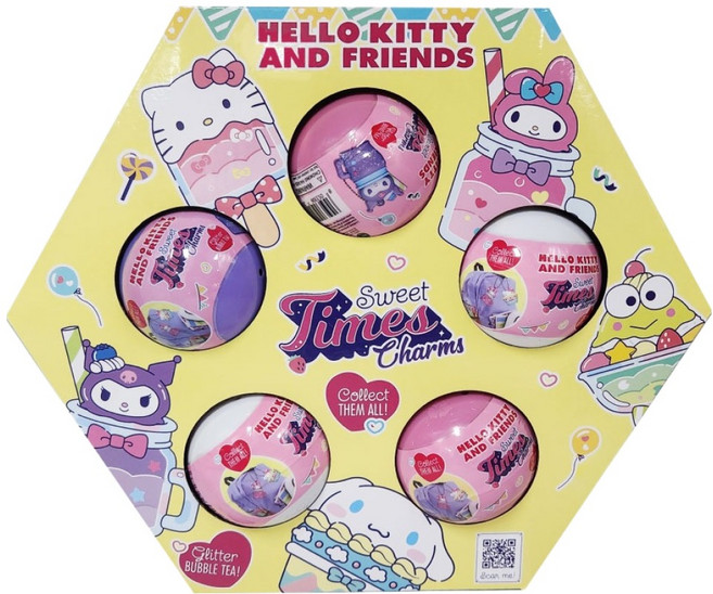 헬로키티 스윗타임즈 다이아몬드팩 캡슐피규어 키링 세트 랜덤발송, 1세트