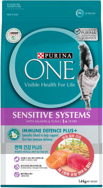 퓨리나원 캣 기능성 사료, 1.4kg, 연어+참치, 1개