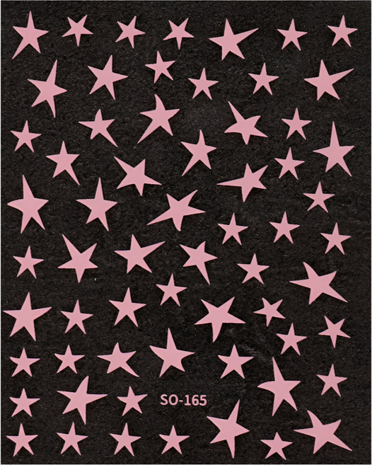 온온 스타일 스타 별모양 네일 스티커, 1개, 핑크