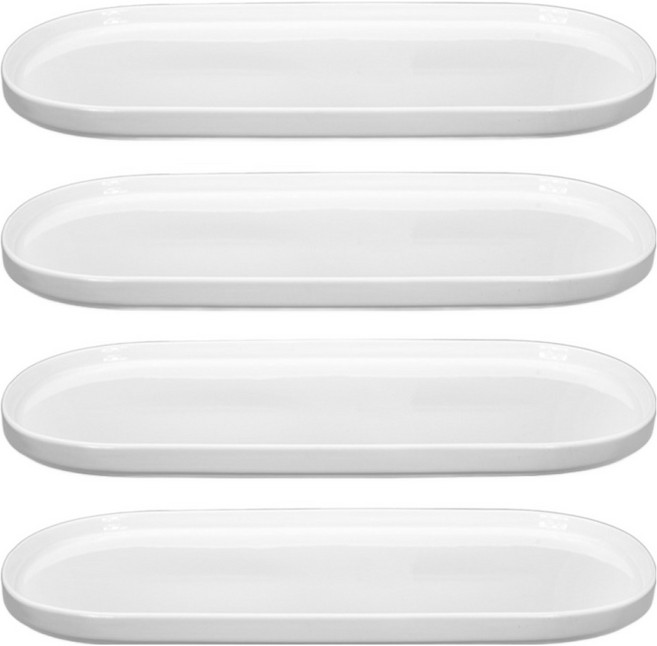 로벤조 본차이나 타원접시 25.3 x 11.6 x 1.5 cm, 화이트, 4개, 단품