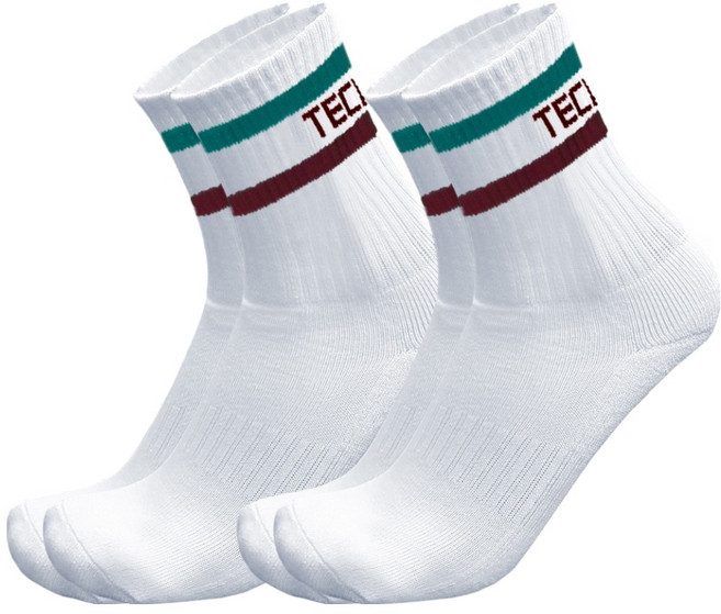 테크니스트 여성용 배드민턴 장목 양말 TS-22, 와인, 2개