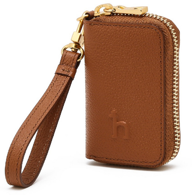 헤지스 양각로고 소가죽 키홀더