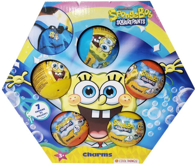 스폰지밥 다이아몬드팩 캡슐피규어 키링 세트 랜덤발송, 1세트