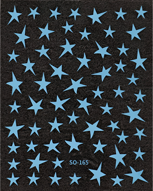 온온 스타일 스타 별모양 네일 스티커, 1개, 블루