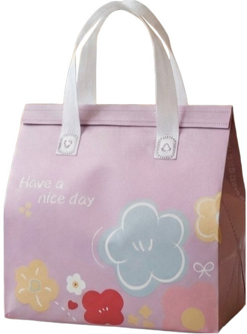 오브담 일회용 은박 보온 보냉백, 플라워, 10개