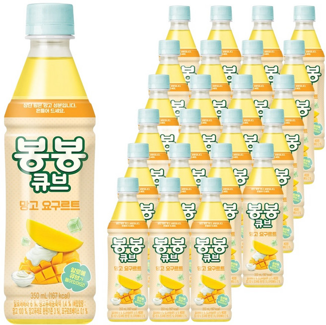 봉봉 큐브 망고 요구르트, 24개, 350ml