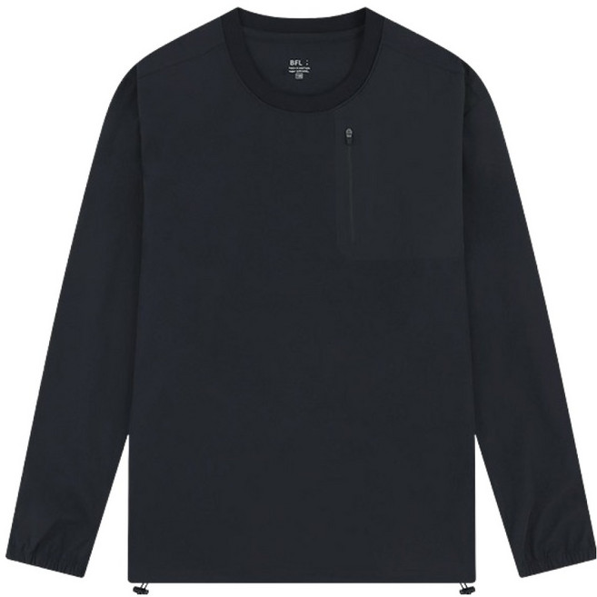 BFL 남성용 간절기 포켓 라운드 긴팔 티셔츠 NM-6107