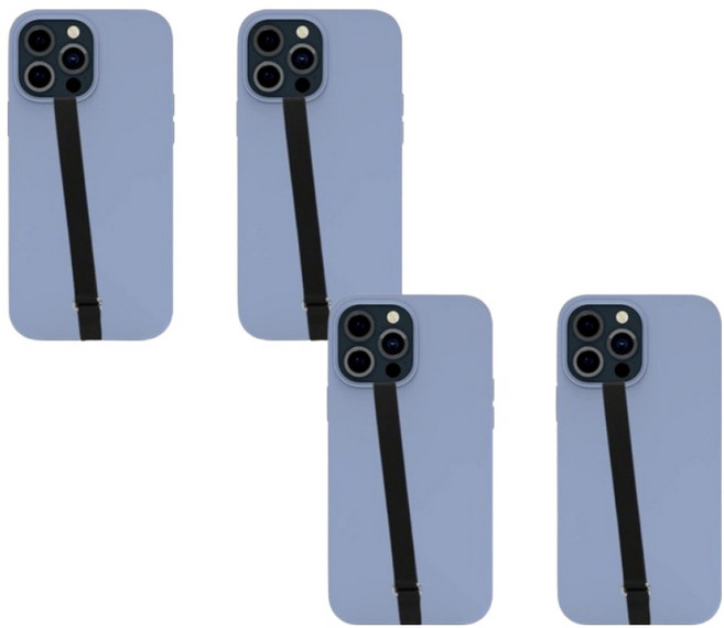 다온셀렉트 핸드폰 핑거 스트랩, 블랙, 4개