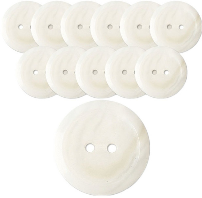 동대문단추왕 유광 2열 145 단추 18mm, 화이트 00, 12개