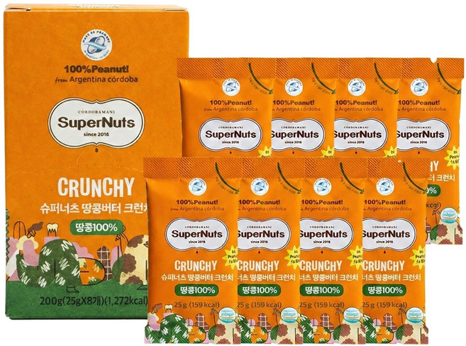 SuperNuts 花生醬香脆抹醬 8入, 200g, 1個
