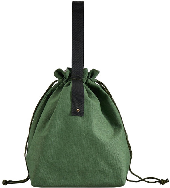 마켓감성 캔버스 버킷 런치백, 타입6, 1개