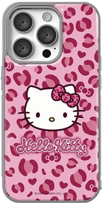 엠픽 헬로키티 레오파드 에폭시 실버 휴대폰 케이스