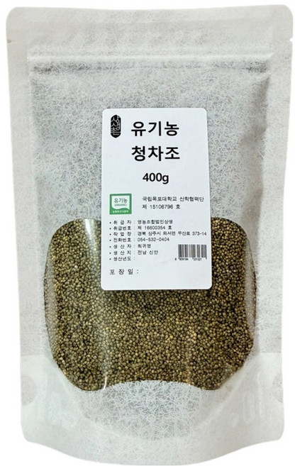 상생촌 유기농 청차조, 400g, 1개