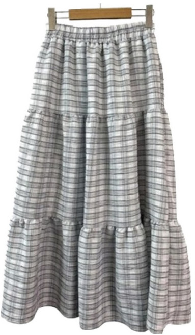 린다샵 르미체 밴딩 체크 캉캉 롱 스커트 cpsk7679k61