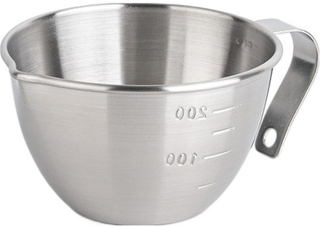 플라라 쿠킹 요리 스텐 손잡이 계량컵, 실버, 1개, 250ml