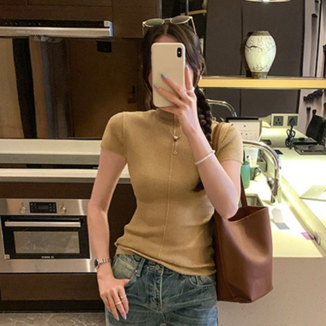 루나걸 여성용 베니머스 폴라 민소매 니트 L26SMKN022015