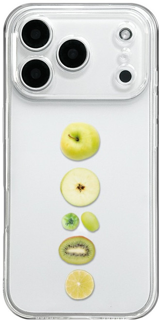 핫티몰 데일리 푸르츠 실사 프린팅 투명 휴대폰 케이스
