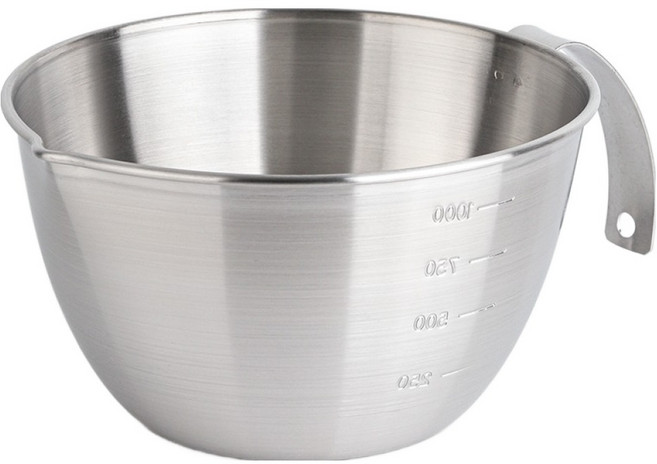 플라라 쿠킹 요리 스텐 손잡이 계량컵, 실버, 1개, 1.2L