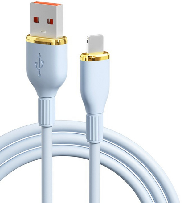 엑스터 실리콘 C타입 8핀 고속충전 케이블, 스카이블루8핀, 1개, 1.5m