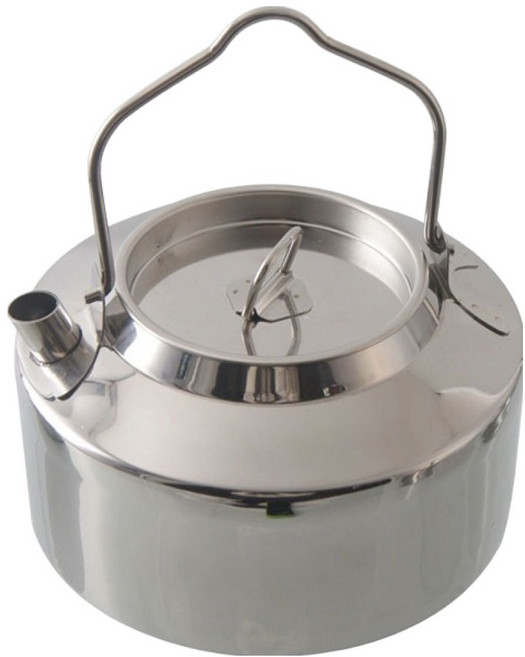 KEEP 캠핑 미니 스텐 주전자, 실버, 1개, 1.3L