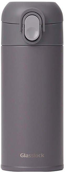 글라스락 플레인 원터치 텀블러, 스톤 그레이, 350ml, 1개