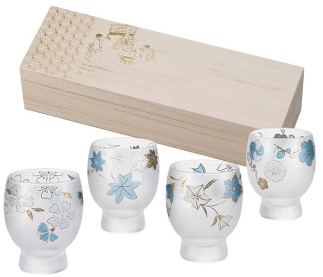 ADERIA 日本製 四季巡禮酒杯/清酒杯4件組 145ml, 1套