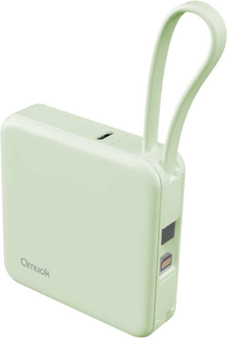 amuok 艾默克 Cube迷你雙線行動電源, 綠色, D927
