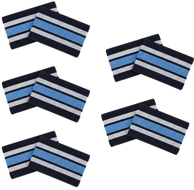 DEFENZEMAN 블루톤 안전 발목 각반 2p, 블루 화이트 스트라이프, 5세트