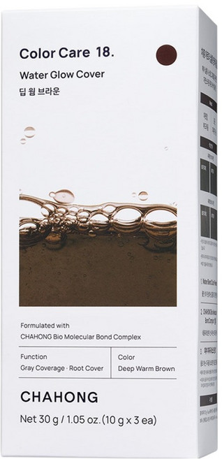 차홍 워터 글로우 커버 염모제, 딥 웜 브라운, 1개