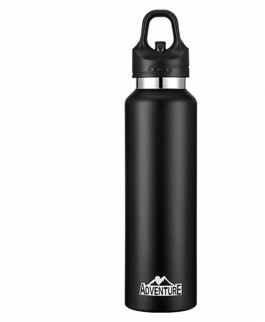 FOREVER 304不鏽鋼戶外能量運動水瓶/登山壺, 黑色, 1個, 680ml