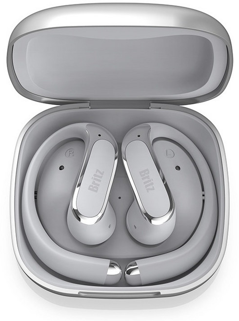 브리츠 오픈형 이어폰 귀걸이형 무선 노이즈 캔슬링 블루투스 이어폰, 그레이, BZ-XT5