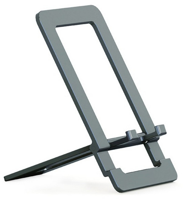 Kyhome 卡片式鋁合金手機支架 折疊便攜手支架 桌面平板支架, 灰色, 1個