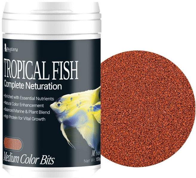 아쿠아테라 컴플리트 뉴트리션 트로피컬 피쉬 컬러 비트 미디움 바이트, 1개, 130ml